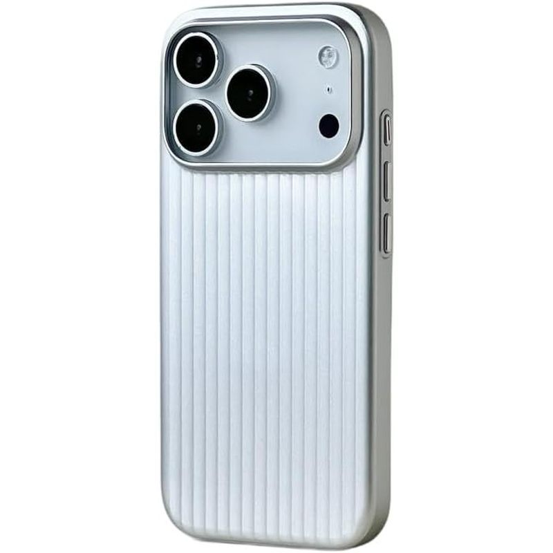 เคสลายชุบแม่เหล็กสําหรับ IPhone 17 Pro,สีเงิน