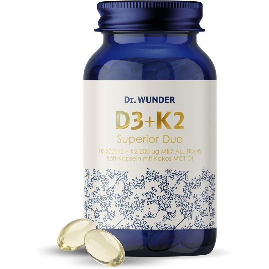 Wunder Vitamin D3K25000: 120 แคปซูล บรรจุน้ํามัน MCT | วิตามินดี35,000 O475