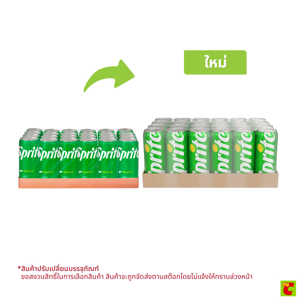 สไปรท์ น้ำอัดลม 325 มล. x 24 ชิ้น