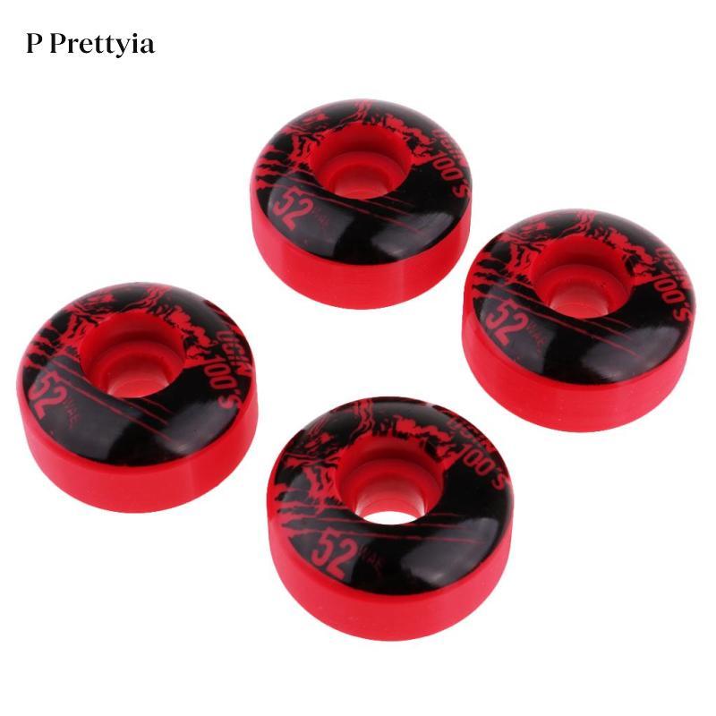 P Prettyia 4 ชิ้นคุณภาพสูง 4 ชิ้น/เซ็ต 52x30 มม.ล้อสเก็ตบอร์ดทนทาน PU ล้อ — صورة 4