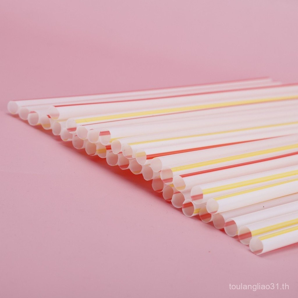 พลาสติกฟาง PP ของ McDonalds แบบใช้แล้วทิ้ง 6.5 * 205 มม. หลอดสีเหลืองสีแดง Guangdong Zhongshan YRM8