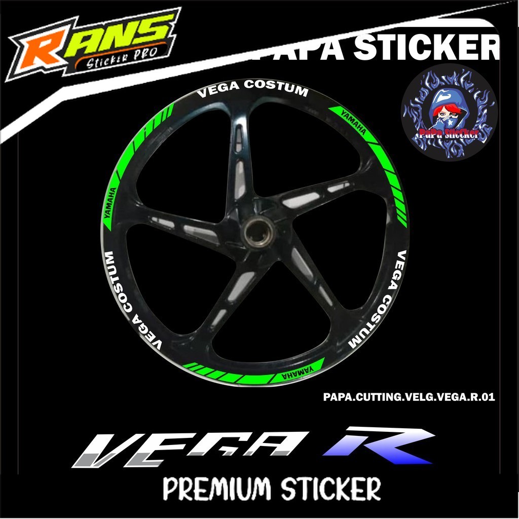 VEGA R RIM CUTTING STICKER YAMAHA VEGA R VARIATION RIM CUTTING STICKER BAN/VELG 01
