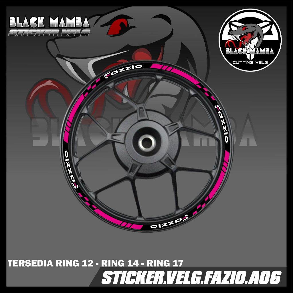FAZIO RIM STICKER - YAMAHA FAZIO A06 TIRE/VELG VARIATION LIST STICKER