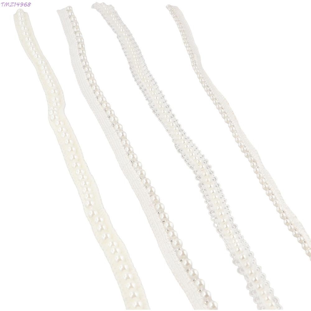 TMZ14968 ลูกไม้ Trim DIY Headdress เจ้าสาว Applique คอผ้า 1 หลาสําหรับชุดแต่งงานตกแต่งอุปกรณ์เย็บผ้า