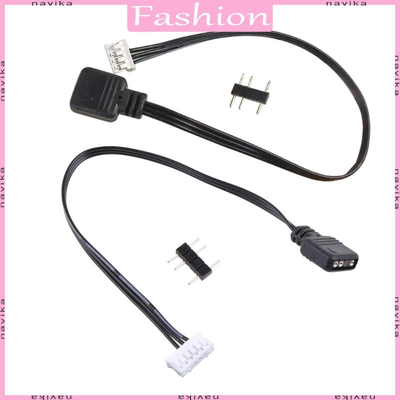 NAV 5V 3-pin ถึง 6pin 4pin สายแปลง ARGB 3Pin ถึง 4P 6P สําหรับ Coolmoon Controller