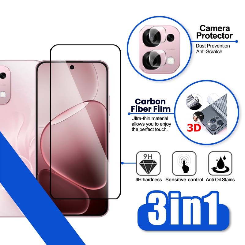 ฟิล์มกันรอยกระจกนิรภัยสำหรับ OPPO A6 Pro A5 A5i Pro A5x A5s A3 A3i Pro A3x 5G 4G ฟิล์มกระจกและฟิล์มป