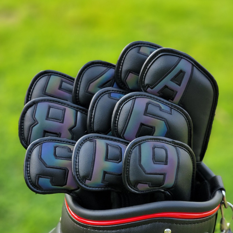 ใหม่ GOLF ใหม่หมายเลขสี Gradient GOLF Club Cover Magnetic Closed GOLF Iron Cover GOLF Iron Set PU หน