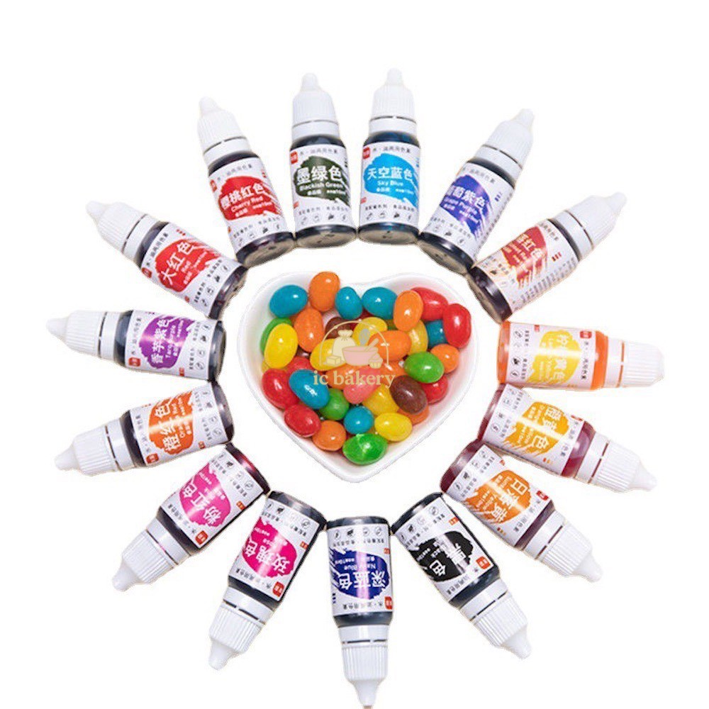 สีเจลผสมอาหาร ขนาด 10 ml.