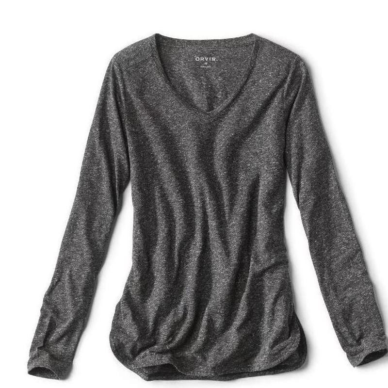 Orvis เสื้อยืดกีฬาผู้หญิงแขนยาว ออกแบบให้สวมใส่กระชับ สไตล์ฤดูใบไม้ร่วง