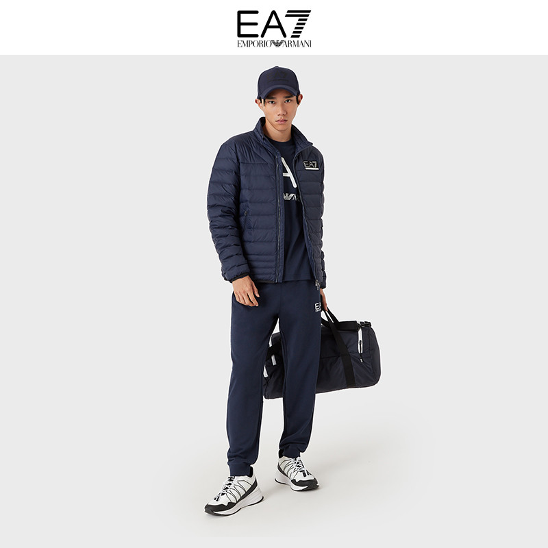 EMPORIO ARMANI/ARMANI EA7/น้ําหนักเบา Warm Stand Collar Quilted Down Jacket ผู้ชายฤดูหนาว