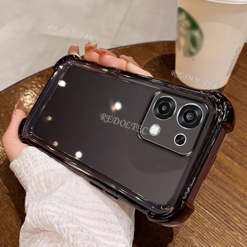 เคส OPPO A6 Pro 5G ดีไซน์ใหม่สี่มุมกันกระแทกปลอกใส OPPO A6Pro โทรศัพท์อ่อนบางพิเศษฝาหลัง