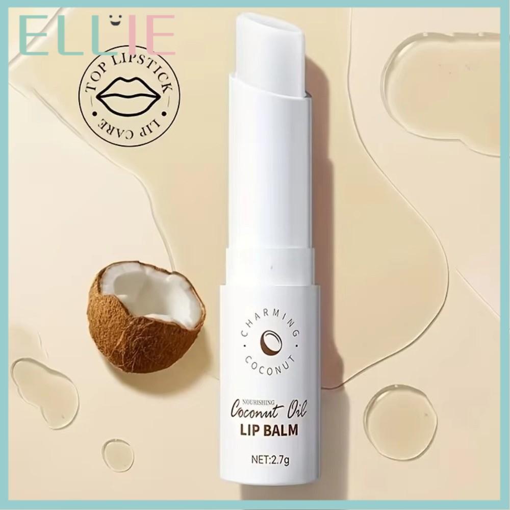 ELLIE Coconut Oil Lip Balm, Nourishing Hydrating Moisturizing Lip Balm, Fade Fine Lines Repair Anti 