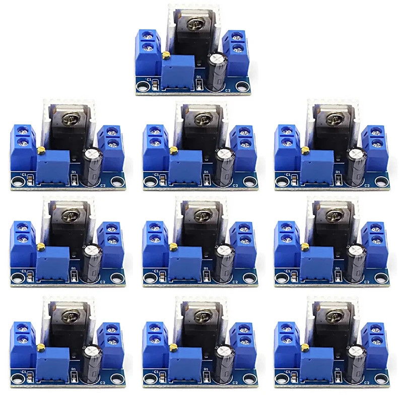 10PCS LM317 DC-DC Converter Buck ขั้นตอนลงแผงวงจรโมดูล Linear Regulator LM317 ปรับแรงดันไฟฟ้าแหล่งจ่