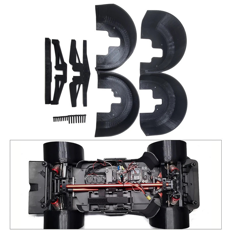 MJX 7303 จําลองด้านหน้าด้านหลัง Fenders Fender Lining สําหรับ Mjx 7303 Hyper Go 1/7 Rc รถ Citroen C3