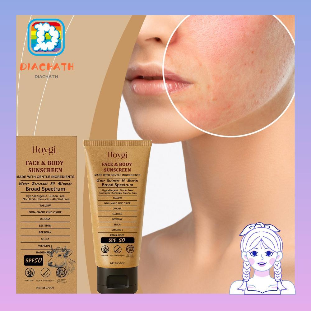 ครีมกันแดด DISCHATH Hoygi พร้อมครีมกันแดด Jojoba Oil 3 Oz Zinc Oxide, Outdoor SPF 50 Refreshing Hydr