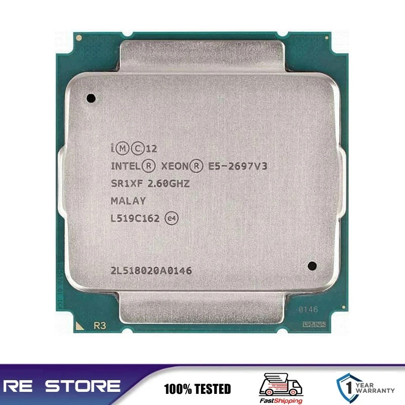 โปรเซสเซอร์ Intel เป็น Strong E5 2697V3 2697 V3 14 Core 2.60 GHz LGA 2011-3
