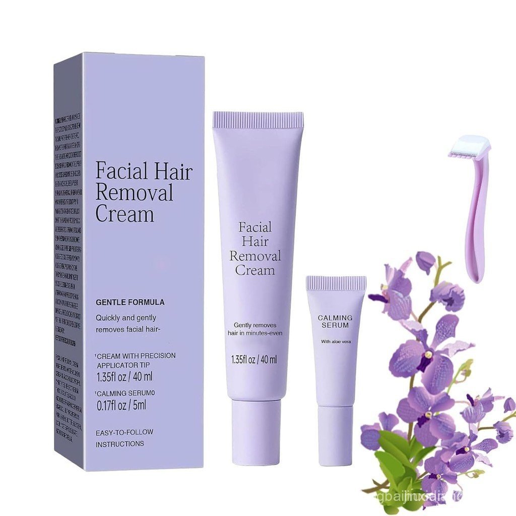 ครีมกําจัดขน Luuma Luuma Facial Hair Remover อ่อนโยนไม่เจ็บปวดเครื่องกําจัดขนสําหรับผู้หญิงยาวนานครี