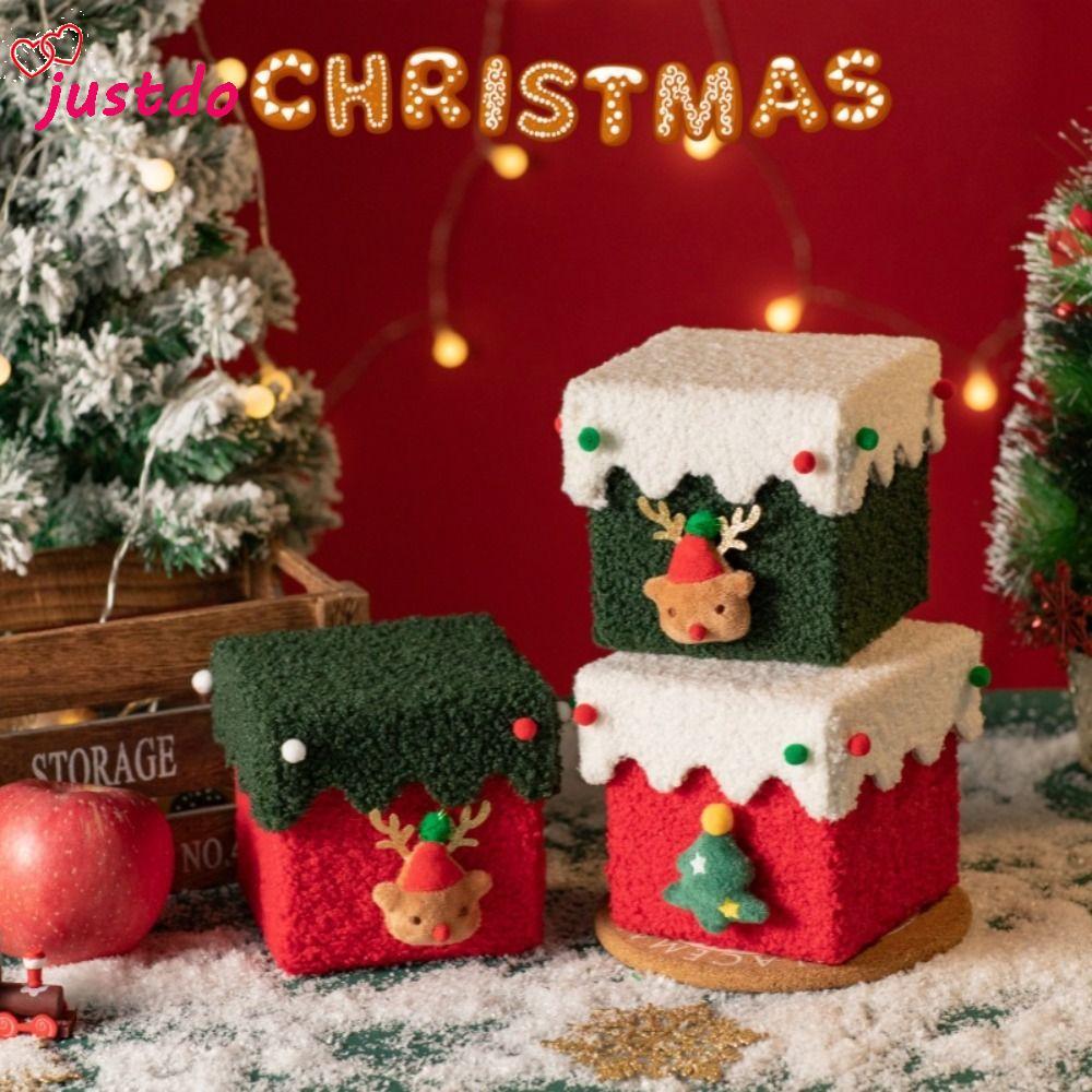 JUSTODO Package Box, Christmas Eve Christmas Box, Hard Holder Creative Storage Box