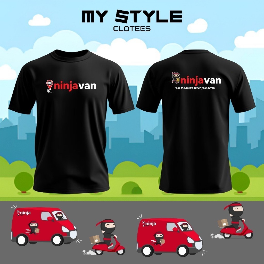 Ninja Van Ready Stock Jersey Premium Microfiber/ Baju Ninja Van /Tshirt DeliveryS-5XL