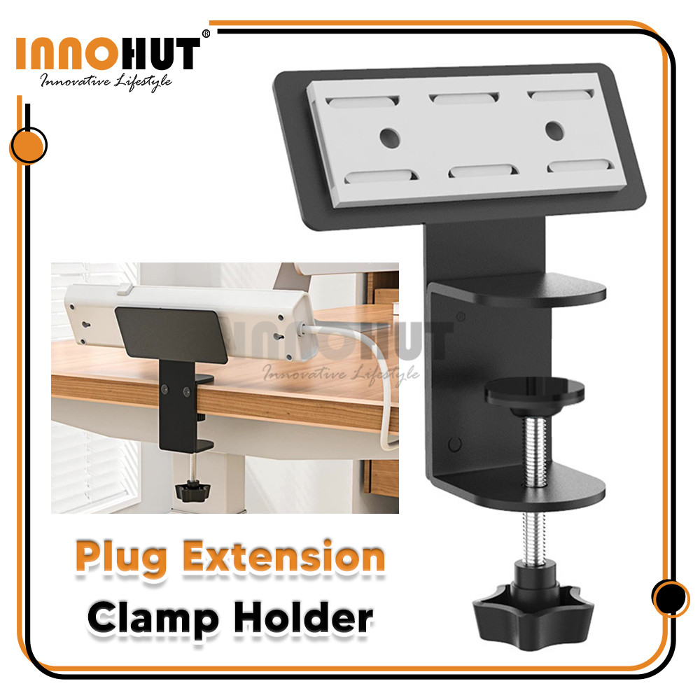 Innohut Plug Extension Clip Holder Table Top Connection Holder Plug Extension Clamp Holder Desktop E