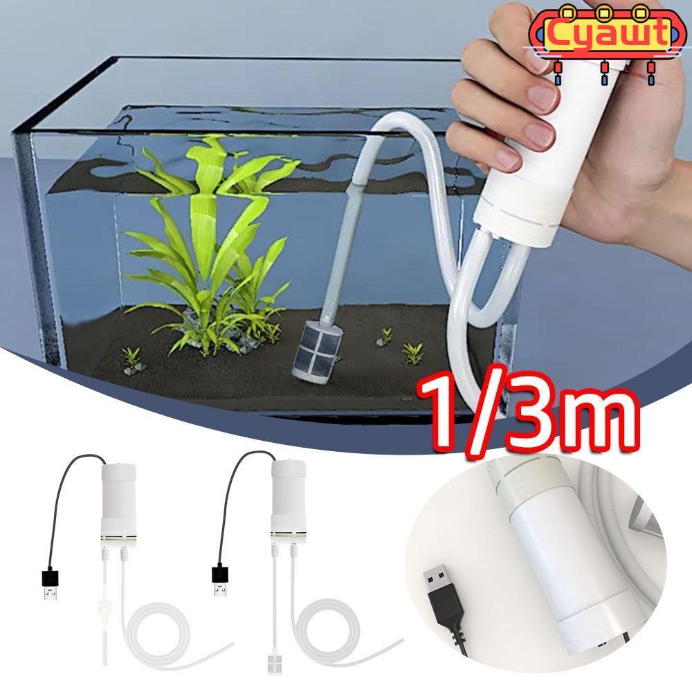 CYAWT Self Priming Pump, USB 5V 2A Fish Tank Water Changer, Mini Submersible Pump Aquarium เครื่องมื