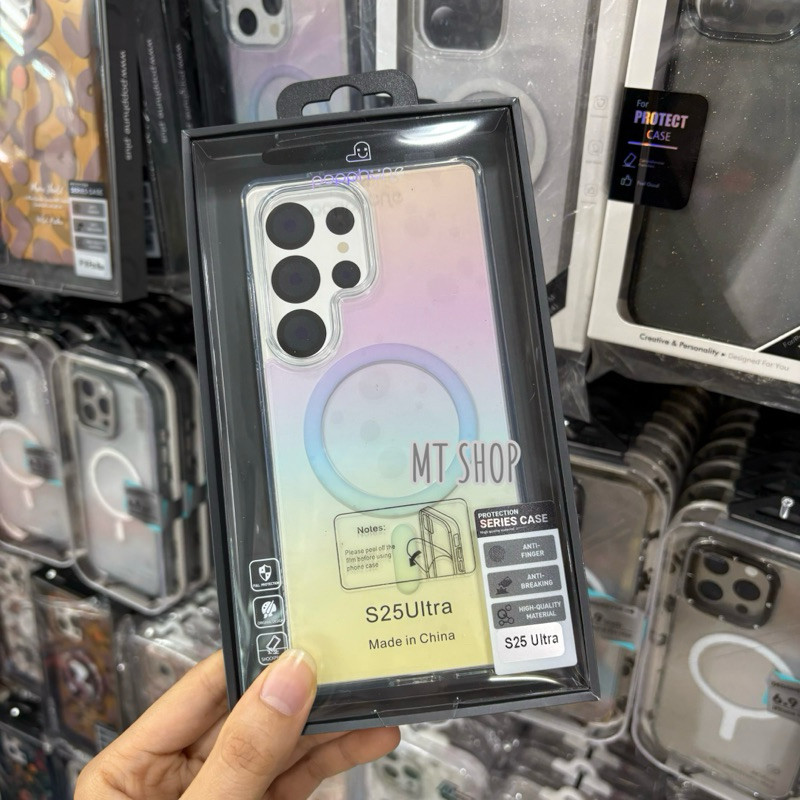 popphone เคสแม่เหล็กใส ไล่โทนสี สำหรับรุ่น Samsung S25 Ultra