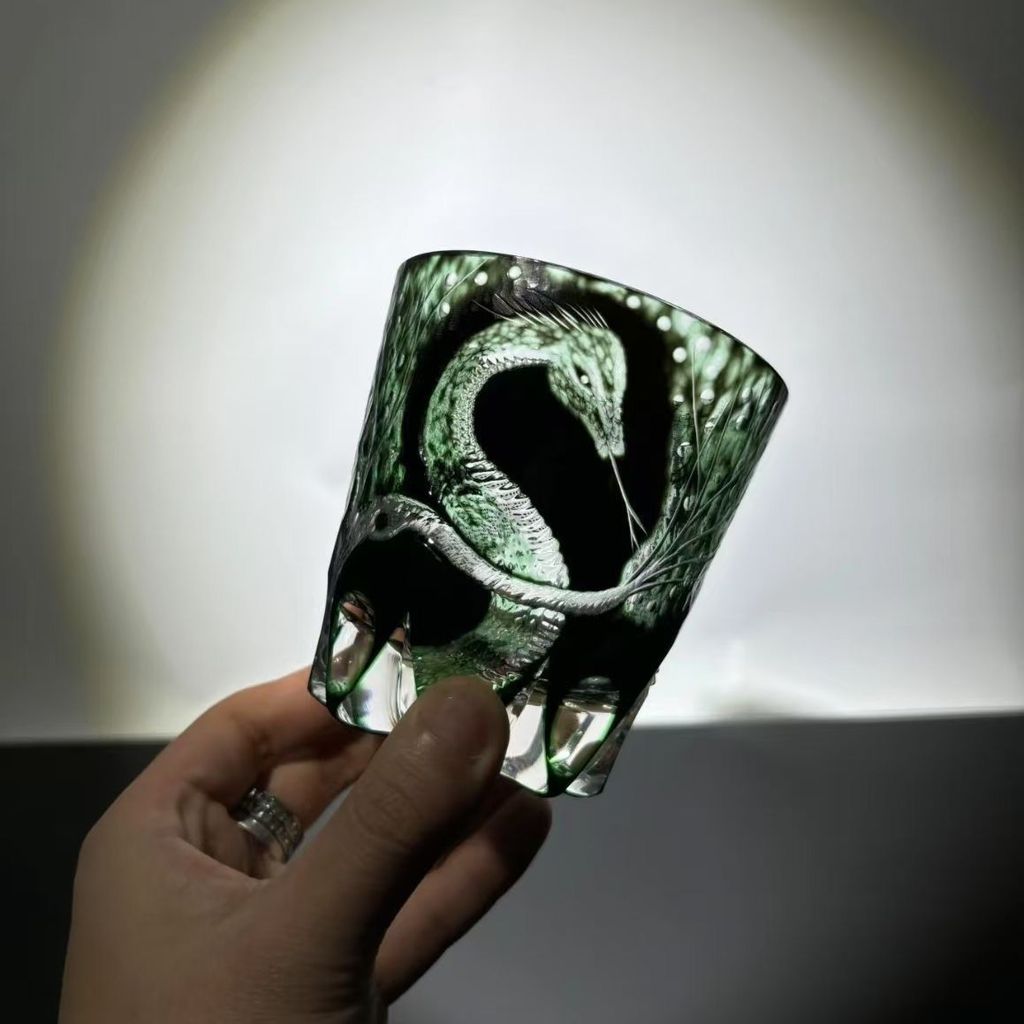 Edo Kiriko · Zodiac Snake Crystal Glass แก้ววิสกี้ แก้วต่างประเทศ แก้วทํามือ
