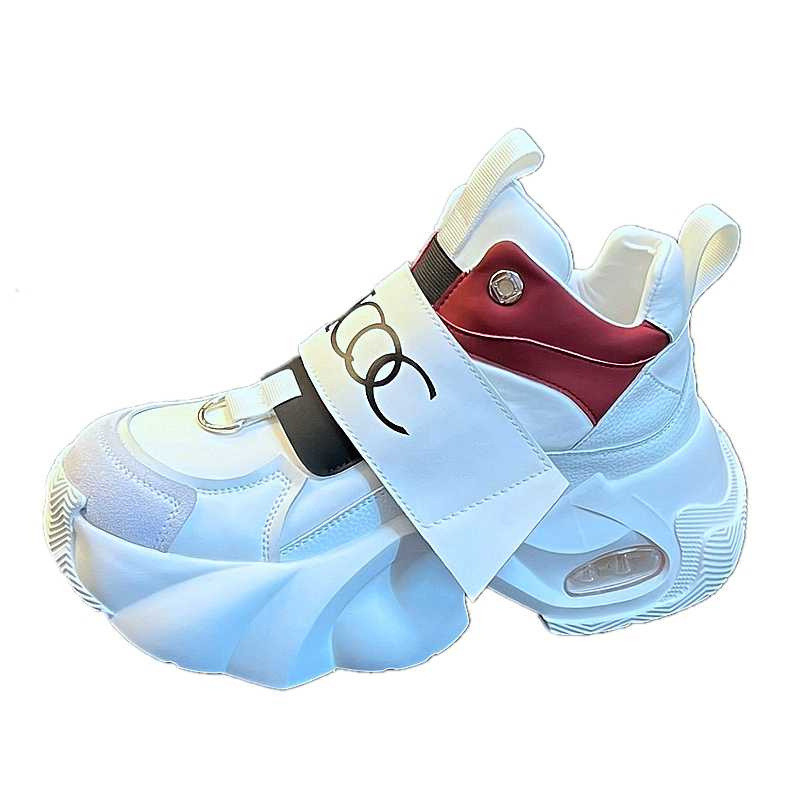 [CESIVEAR] 2025 Street Wear หนา-Soled Daddy รองเท้าฤดูใบไม้ผลิฤดูใบไม้ร่วงสไตล์ใหม่ Air Cushion One-Pedal รองเท้าผู้ชายความสูงกีฬารองเท้าสบายๆ 2024