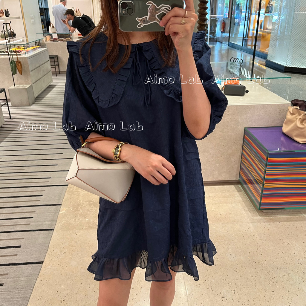 8.21 Live Loewe Counter Style 22 mini Puzzle Cowhide Color Matching Puzzle Bag One Shoulder Diagonal