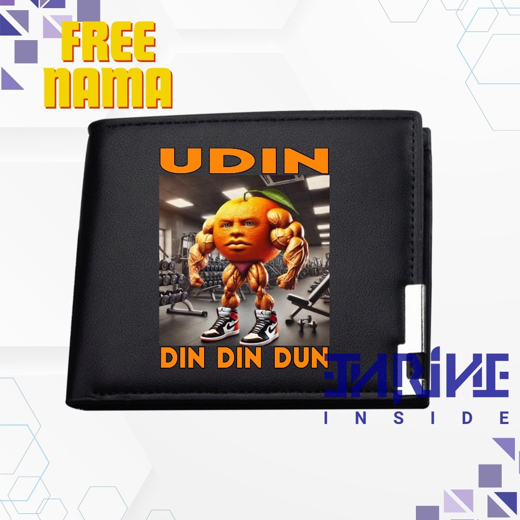 ฟรี NAME Anomali Udin Din Dun กระเป๋าสตางค์พับได้สําหรับเด็ก / กระเป๋าสตางค์ Udin Din Dun