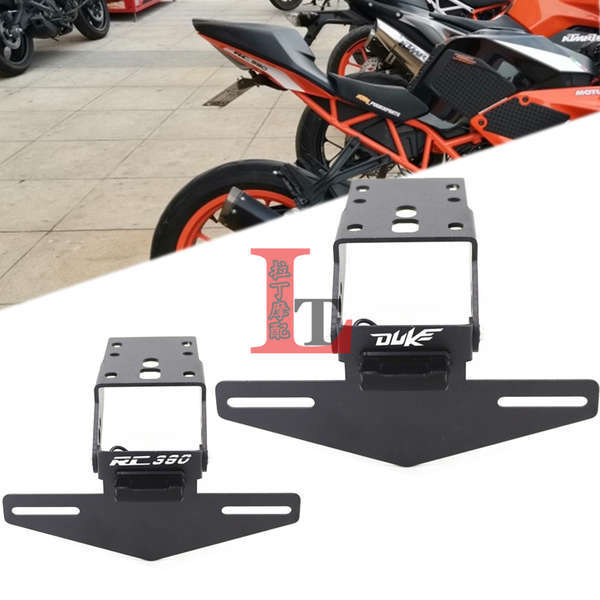 ใช้ได้กับ KTM DUKE390/250 RC390 17-23 กรอบป้ายทะเบียนดัดแปลงท้ายสั้น