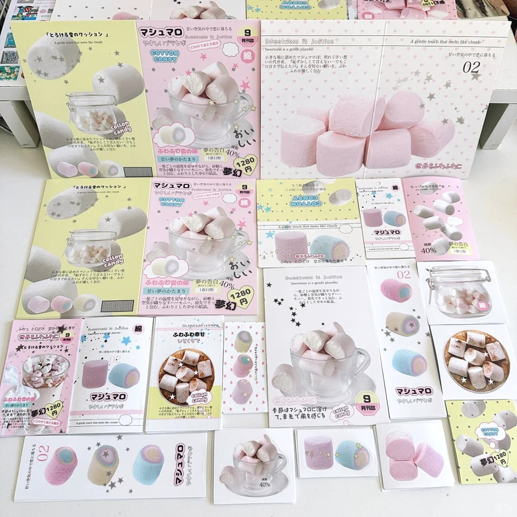 16ชิ้น/เซ็ตผ้าฝ้ายลูกอมปิดผนึกสติกเกอร์การ์ดอวยพรชุดวัสดุบรรจุภัณฑ์ ทําเอง ตกแต่ง