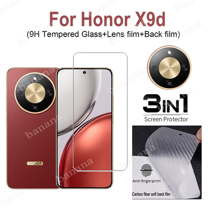 3-in-1 Honor X9d 5Gกระจกนิรภัยป้องกันหน้าจอHonor X9d X7d X5b X5C Plus X6C X7C X8C X6b X7b X8b X9Cสมา