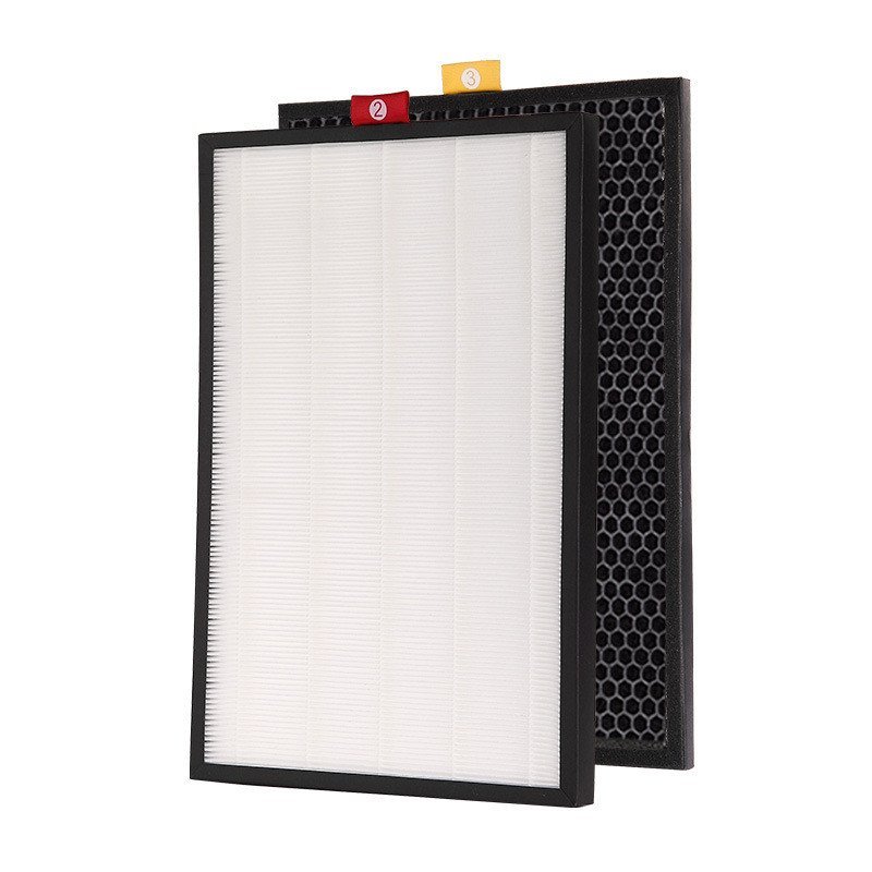 เหมาะสําหรับ Huo.Nivel ตัวกรองเครื่องฟอกอากาศ KJ300FKJ305F คาร์บอนเปิดใช้งานลบ PM2.5 ตัวกรอง HEPA ตา