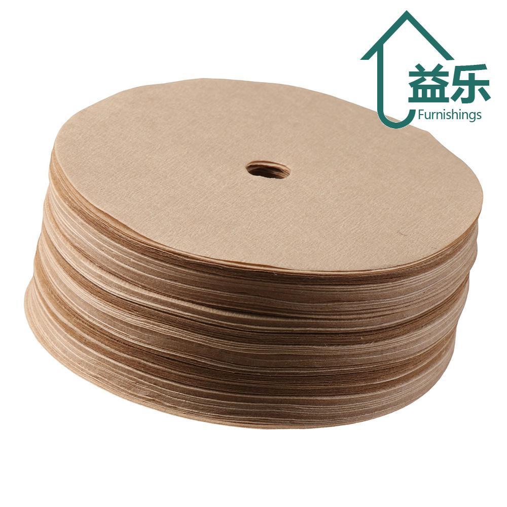 ANTINON 400PCS ไม่ฟอกขาว Percolator กาแฟกรอง,ไม้ธรรมชาติสีกระดาษทิ้งกาแฟกรอง,โมเดิร์นรอบ 3.75 นิ้วพร