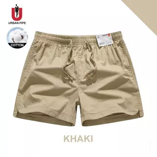 URBAN PIPE กางเกงสั้นเหนือกระดานเข่าสั้นธรรมดาสำหรับผู้ชาย Plain Fashion 100% Cotton Shorts 42510