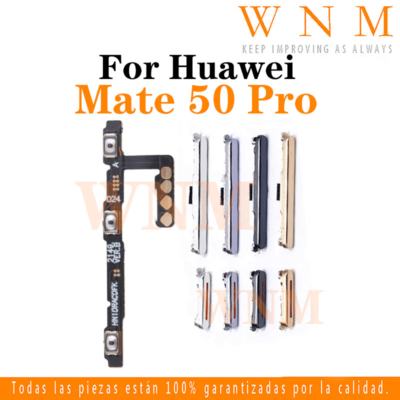 สําหรับ Huawei Mate 50 Pro Power ปุ่ม flex บน/ปิดปุ่มสวิทช์ด้านข้าง Key Volume Up Down Flex สายโทรศัพท์มือถือ Part