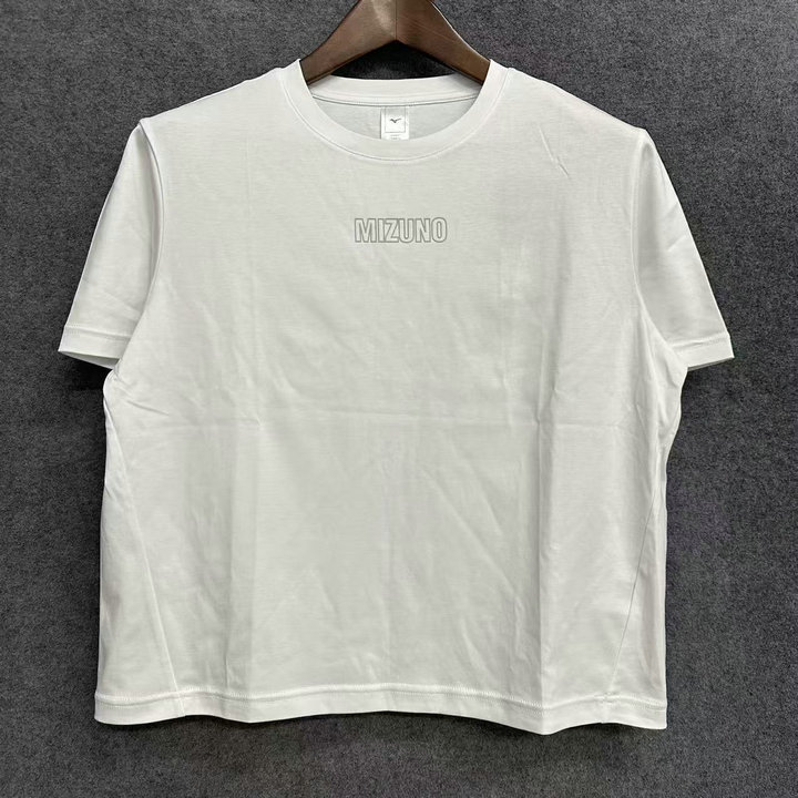 เสื้อยืดแขนสั้นกีฬาคอกลมลําลองสําหรับบุรุษและสตรีของ Mizuno K2CA17A1