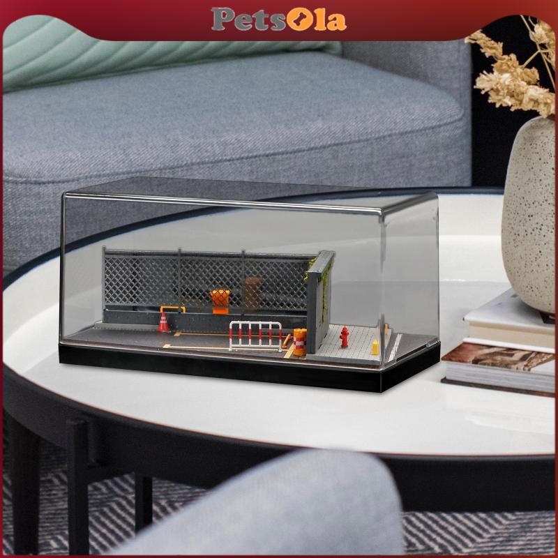 [PETSOLA] 1/64 Parking Lot Display Case,Show Case,Organizer,Container Mini Model Cars