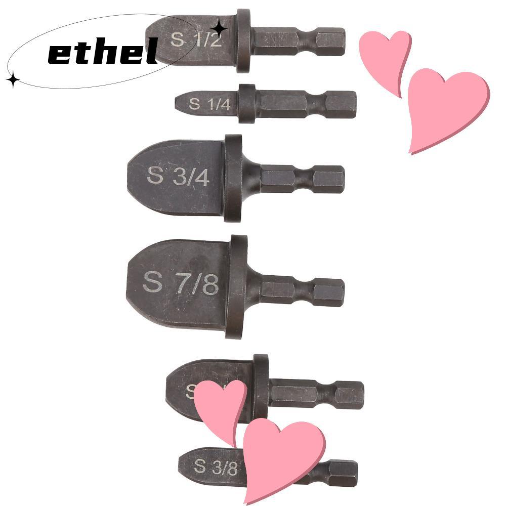 ETHEL 6 ชิ้น HVAC Swaging เครื่องมือ, ท่อทองแดงอ่อน 1/4 นิ้ว Hex Shank ท่อทองแดง Expander, 1/4 "ถึง 