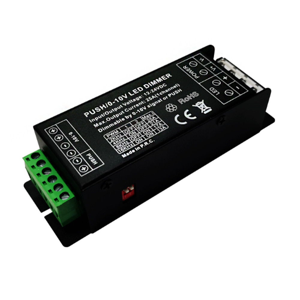 12V 24V LED Dimmer 0-10V Push Switch Dimming MAX 25A สําหรับ 2835 5050 LED Strip
