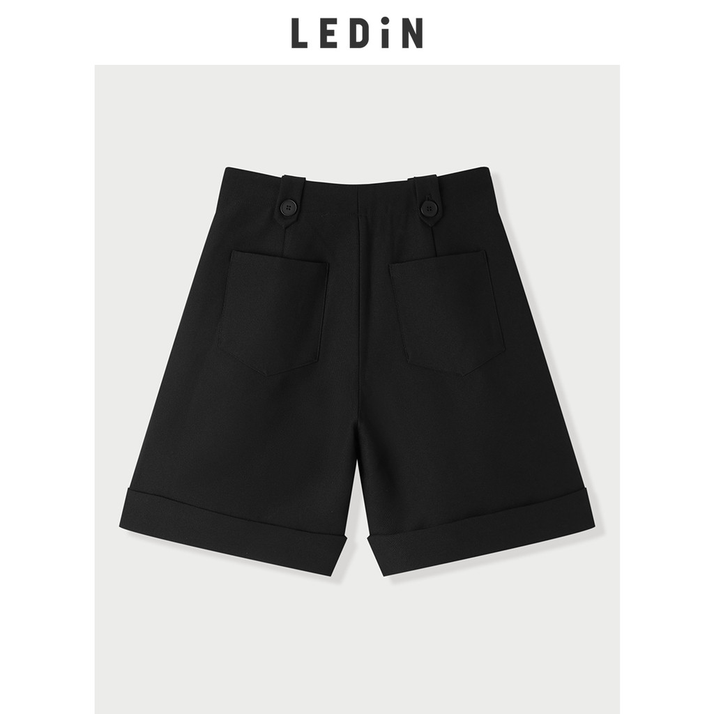 Le Ding Casual กางเกงหลวมขาสั้น ฤดูใบไม้ผลิ สไตล์ใหม่ แมทช์ได้ทุกลุค C3GCB4V04