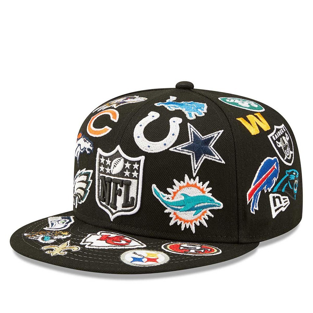 NFL ALL OVER PATCH 59FIFTY ติดตั้งหมวกขนาดหมวกแฟชั่นหมวก