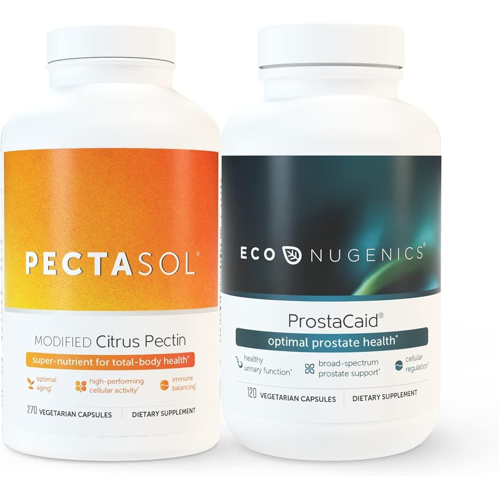 Ultimate Prostate Health Supplement Bundle Including ecoNugenics ProstaCaid and Pectasol-C Modified 