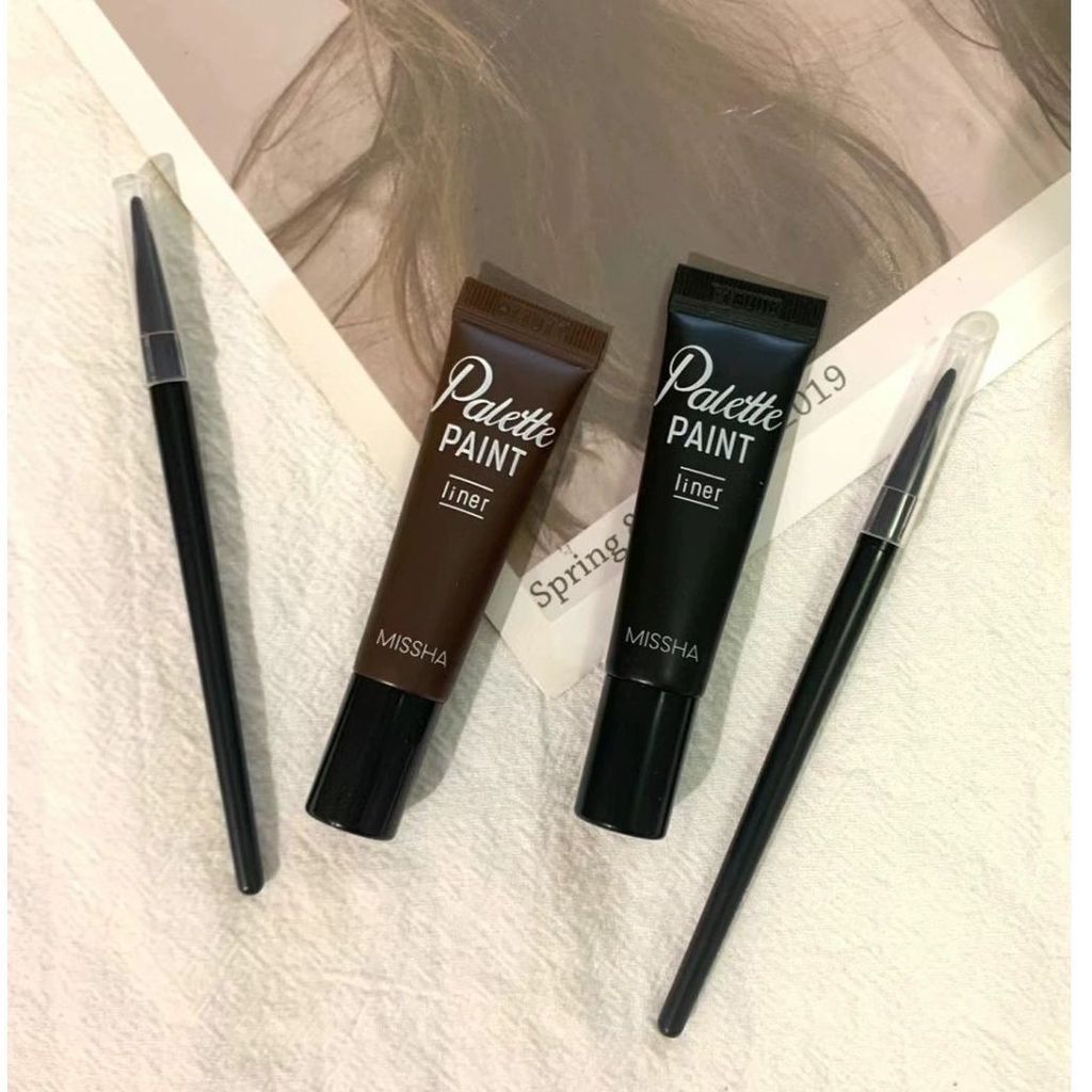 เกาหลีเกาหลี Missha Eyeliner Liquid Eyeliner Sweat-Proof สีน้ําตาลติดทนนานกันน้ํา Smudge Eyeliner แป