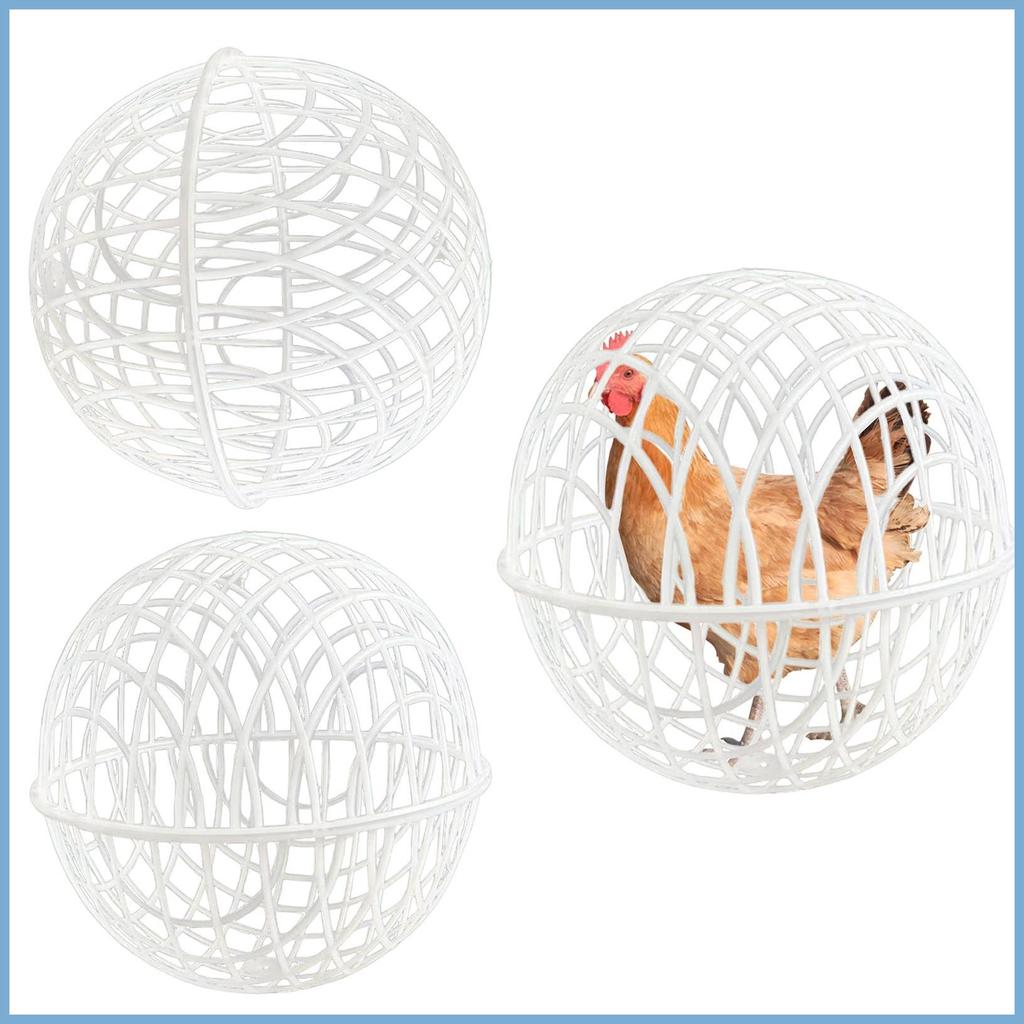 ไก่ความปลอดภัยบอลกรงที่สามารถเคลื่อนย้ายกลิ้ง Coop Ball 3 ชิ้นแบบพกพากลางแจ้งไก่ Coop Mobile Enclosu
