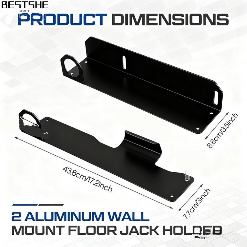 {bestshe}2 Pack Wall Mount Floor Lift Holder Storage Rack Garage Tool Organizer