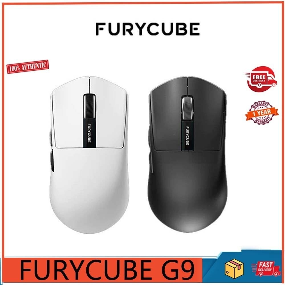 FURYCUBE G9 three mode wireless Bluetooth PAW3311 lightweight office digital display video game mous