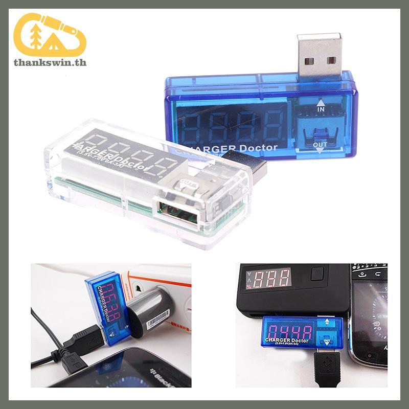 Thankswin USB Mobile Power ชาร์จแรงดันไฟฟ้าปัจจุบัน Tester Meter Mini USB Charger Tester th