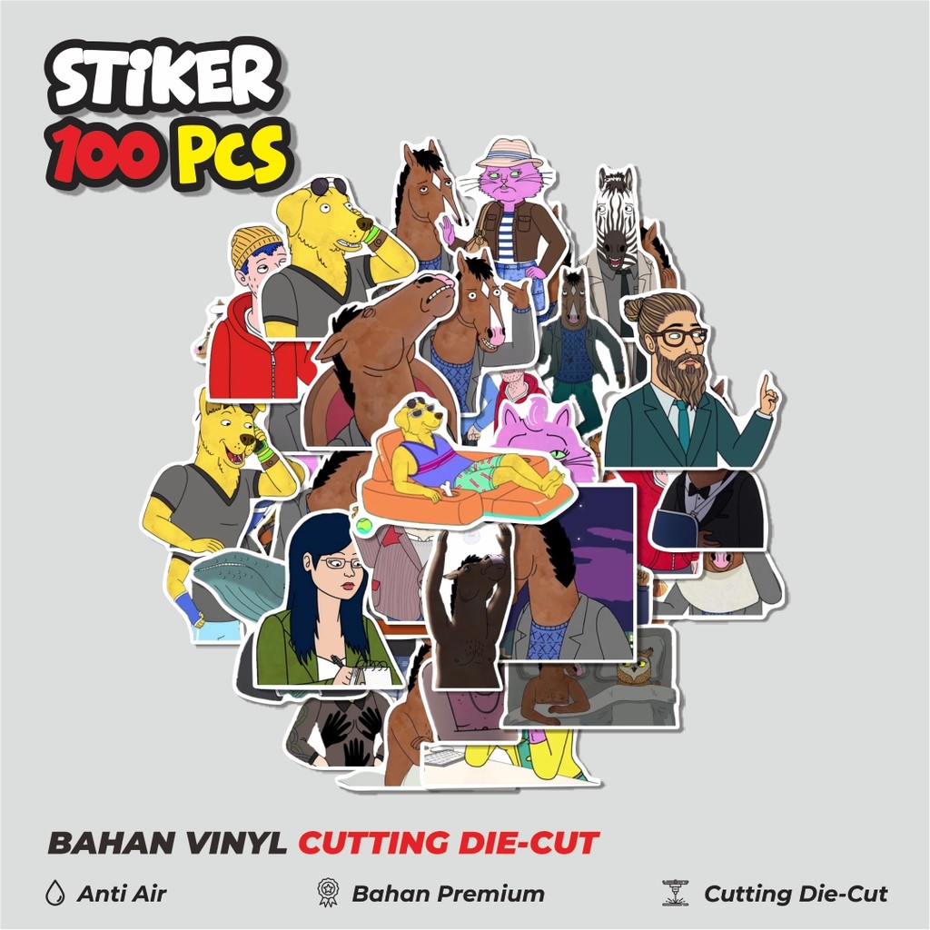 HP 50 ชิ้น BOJACK HORSEMAN สติ๊กเกอร์สร้างสรรค์น่ารักตกแต่งสําหรับโน๊ตบุ๊ค สเก็ตบอร์ด โทรศัพท์มือถือ